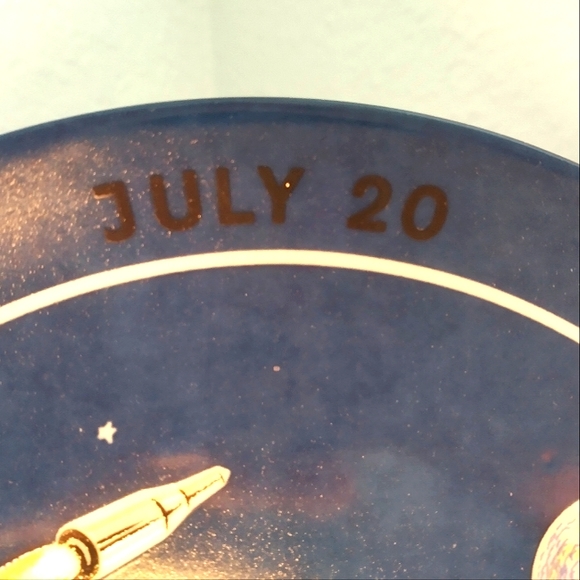 Vintage 1969 Moon Landing Commemorative Plate Seven Seas Traders - Picture 2 of 7